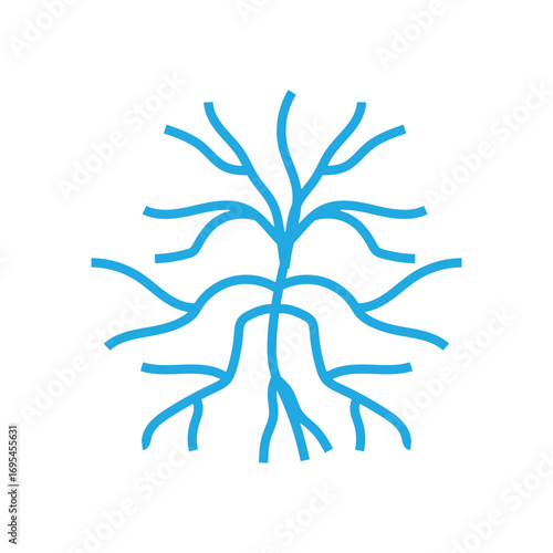 Neuron Logo Design Health Illustration DNA Molecule Nerve Cell Abstract Simple Illustration