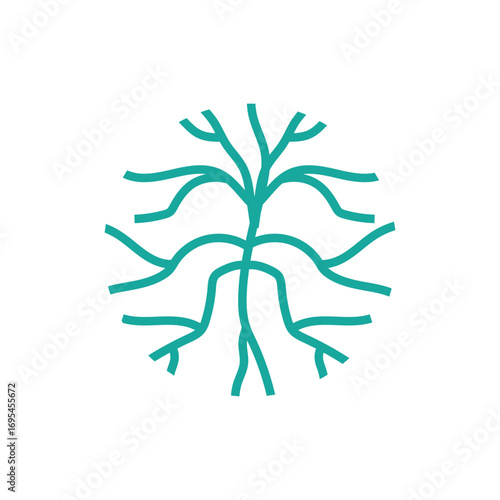 Neuron Logo Design Health Illustration DNA Molecule Nerve Cell Abstract Simple Illustration