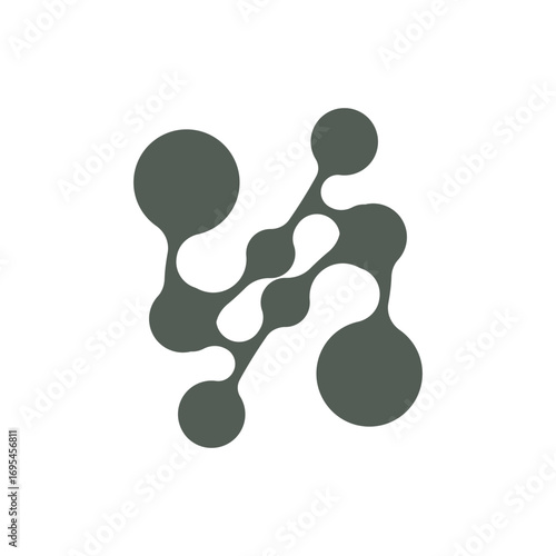 Neuron Logo Design Health Illustration DNA Molecule Nerve Cell Abstract Simple Illustration
