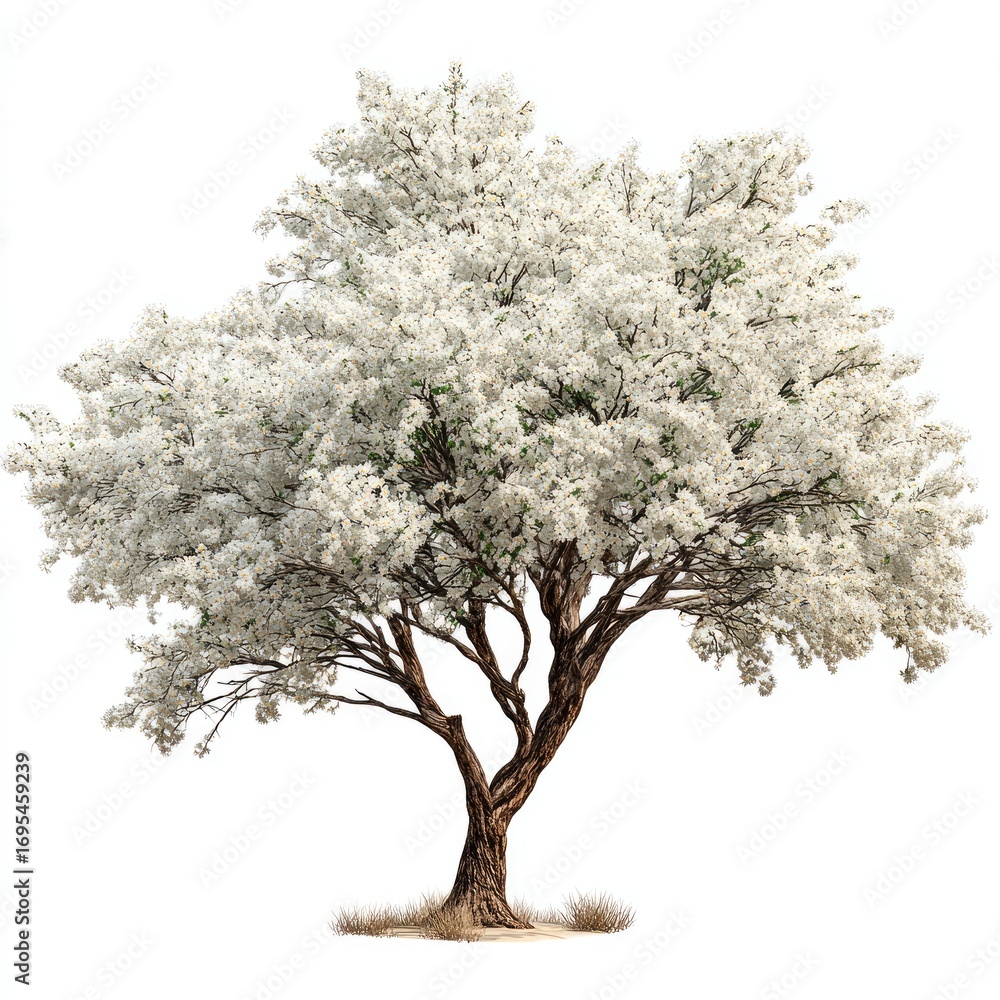 Obraz premium Blossoming tree, white flowers (2)