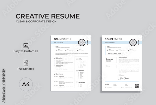 Modern Clean Resume & CV Template