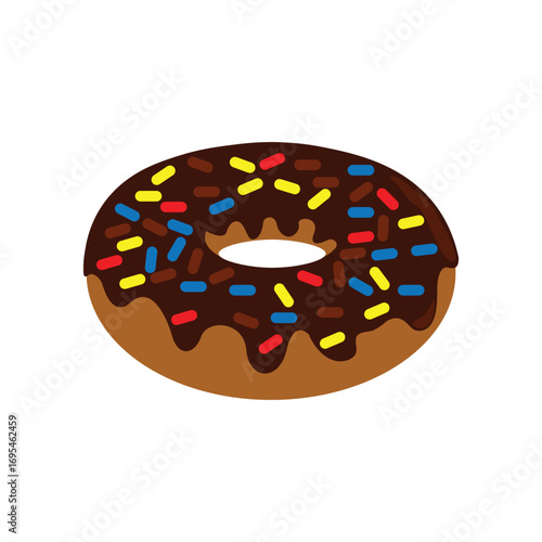 chocolate donut with sprinkles