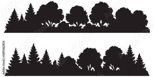 Transparent PNG available
vector Set of forest isolated silhouettes