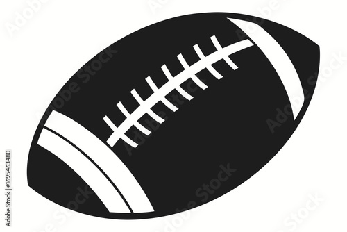American football ball isolated vector illustration