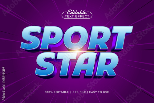 sport star editable text effect