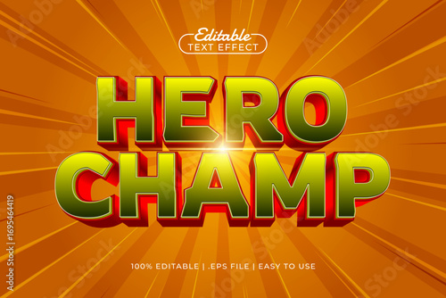 hero champ editable text effect