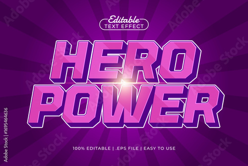 hero power editable text effect