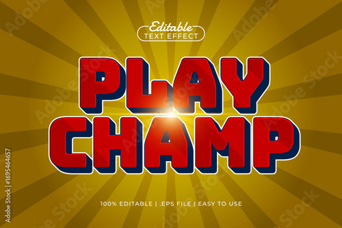 play champ editable text effect