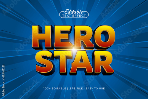 hero star editable text effect