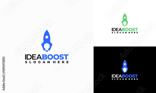 Idea boost Logo designs concept vector, Inspiration Booster logo designs concept vector