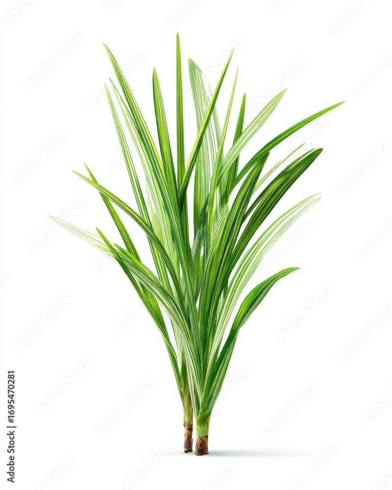 Fototapeta premium Green-and-white grass-like plant