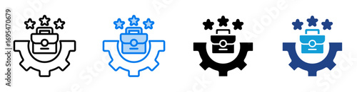 Experience icon set multiple style collection