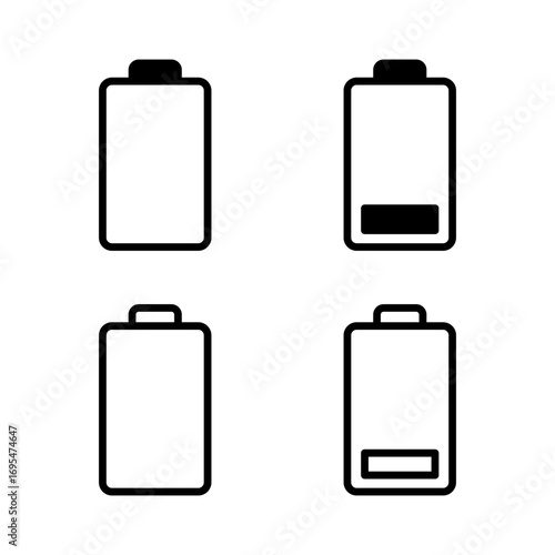 Battery icon vector illustration. battery charging sign and symbol. battery charge level