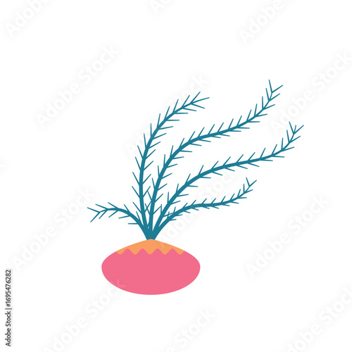 Decorative house plants with pot isolated. interior plant vector, flat icon design Cartoon potted green plants flowers