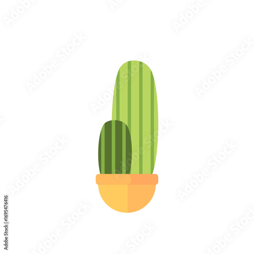 Decorative house plants with pot isolated. interior plant vector, flat icon design Cartoon potted green plants flowers