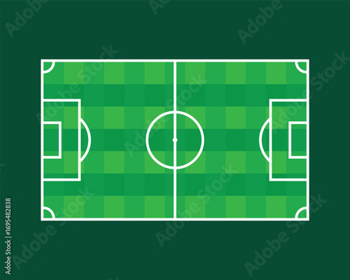 Football Ground Top View Graphic
