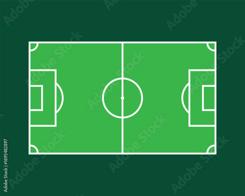 Minimal Football Pitch Vector Background