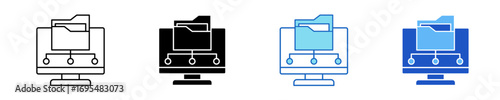 Data Storage  Icon Set Multiple Style Collection