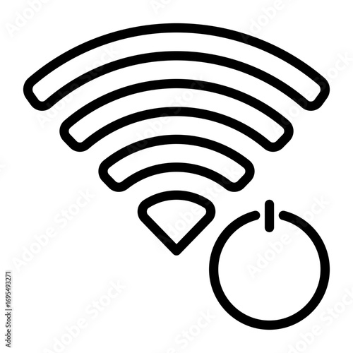 wifi icon, line icon style
