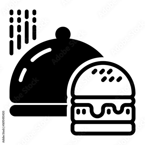 fast food icon, glyph icon style