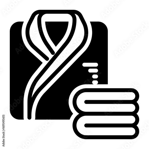bathrobe icon, glyph icon style