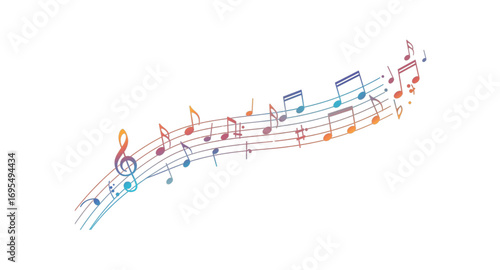 abstract music notes
