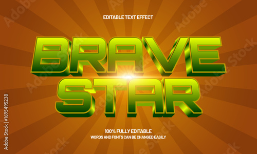 brave star editable text effect for hero