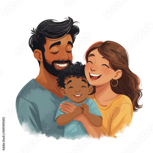 happy family ilustration