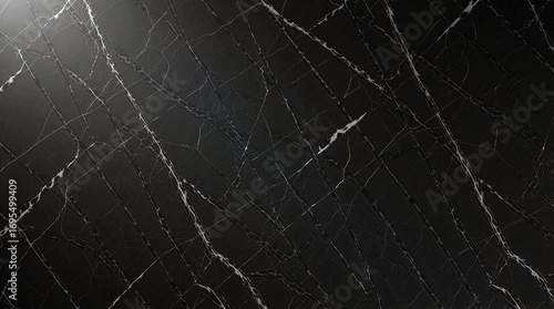 Elegant black marble texture with dynamic white veins, showcasing a sophisticated and luxurious natural stone surface perfect for high-end design projects and modern interiors.