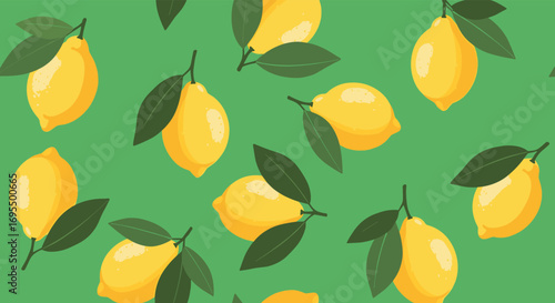 Brighten your day with this vibrant lemon pattern, ideal for summer designs and fresh, zesty projects