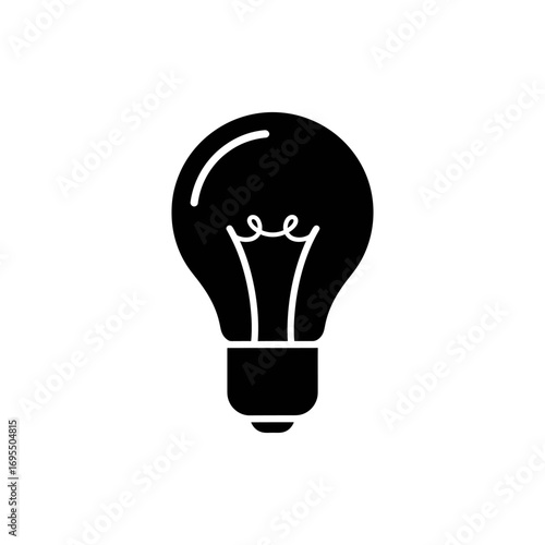 Bright electric light bulb glowing with an idea, a symbol of innovation and creative energy