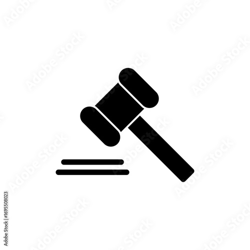 Gavel icon vector for web and mobile app. judge gavel sign and symbol. law icon. auction hammer