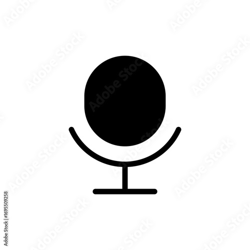 Microphone icon vector for web and mobile app. karaoke sign and symbol