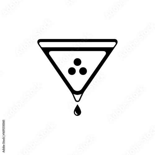Simple Minimalist Filter Process Icon  Dripping Liquid, Purification, Filtration System