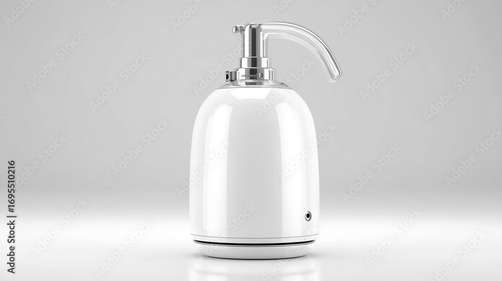 Obraz premium White soap dispenser with transparent background