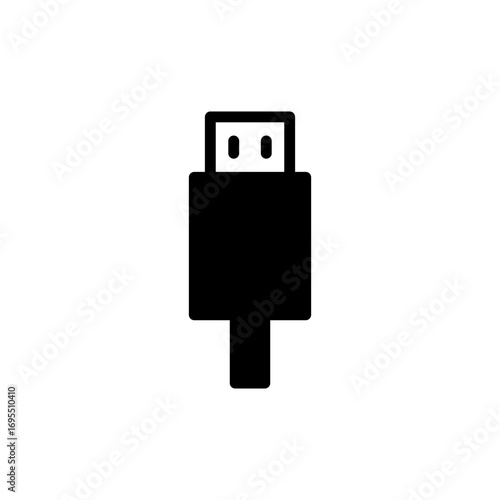 Usb icon vector for web and mobile app. Flash disk sign and symbol. flash drive sign.