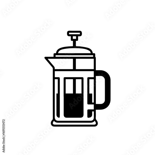 French Press Coffee Maker Icon Brew Perfect Coffee at Home