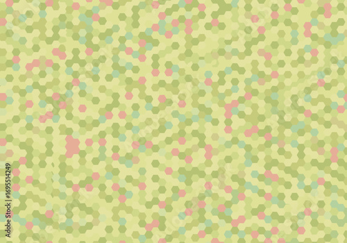 Abstract hexagonal pattern with soft pastel colors creating a gentle and soothing visual texture