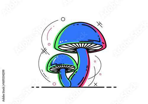 Psychedelic mushroom art for your creative projects and digital designs