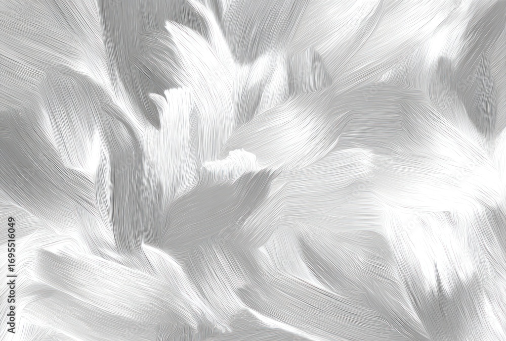 Obraz premium Abstract silver & gray fluid design. Oil-painted look with overlapping strokes creates a depth and texture. Calm, subtle, and visually soothing