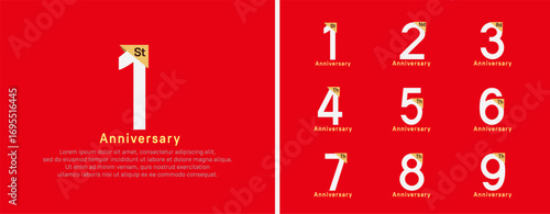 set of anniversary logo style. vector design silver color for celebration