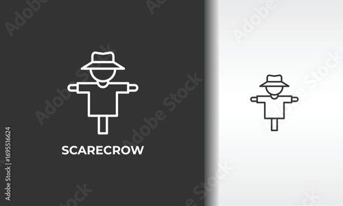 Scarecrow Vector, Icon Or Logo Sign Isolated Symbol Illustration