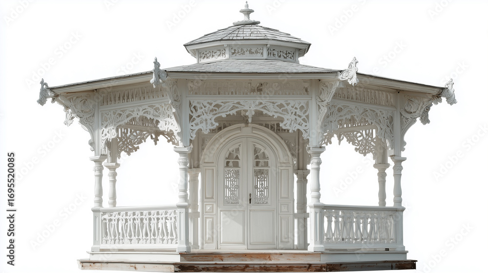 Fototapeta premium Ornate gazebo with transparent background