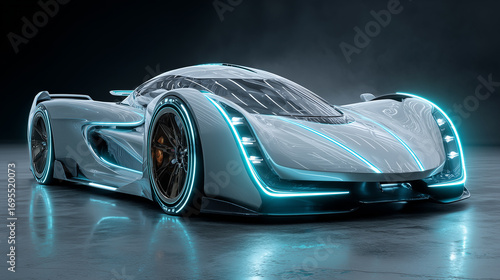 blue car on black background