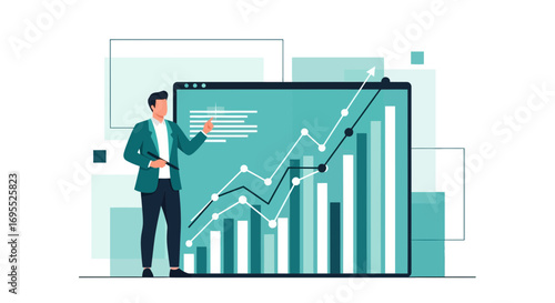 Business Presentation Depicting Financial Statistics And Growth Projection For Effective Analytics