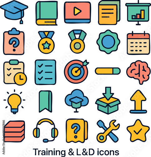 Training LD Icons Set.