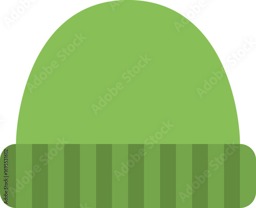 Green Knit Cap Illustration