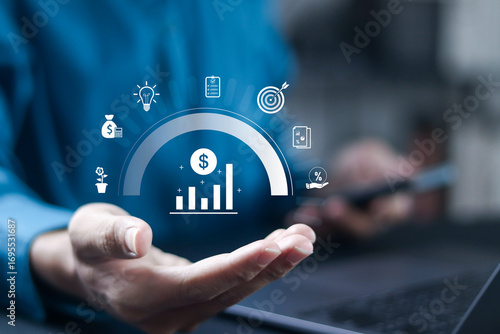 Obraz na plátně Investing for financial growth concept