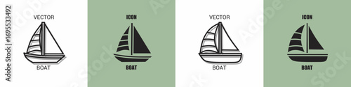 Ship icon line. Ship vector illustration.