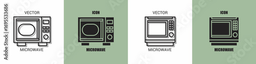 Microwave icon line. Microwave vector illustration.